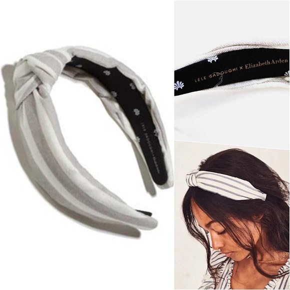 Lele Sadoughi x Elizabeth Arden Limited Edition Striped Knotted Headband NWOT main image 6